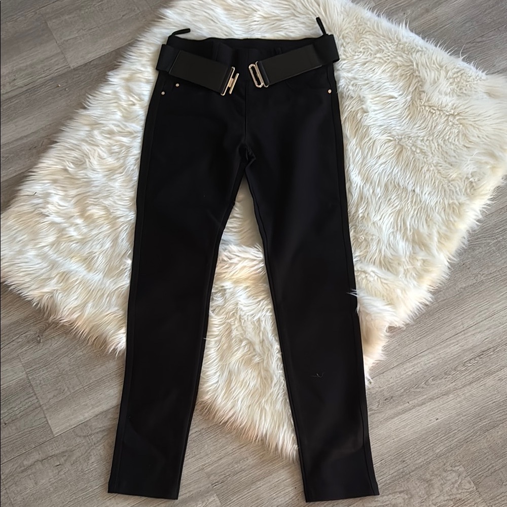 Mahsa Chic Black Belted Pants